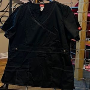 Dickies black scrub top